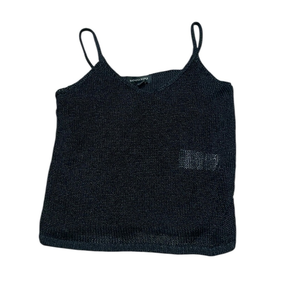 Banana Republic Black Textured Camisole